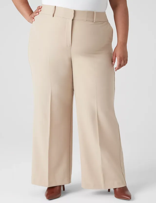 Lane Bryant Tighter Tummy High-Rise Straight 4-Season Pant Safari