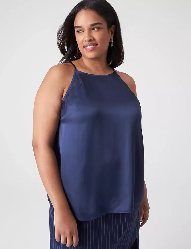 CACIQUE Lane Bryant Unlined Full Coverage No Wire Blue w/White