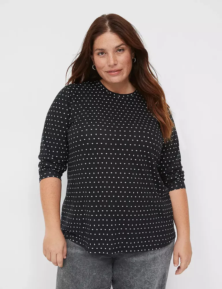 LANE BRYANT Woman's Plus size 18/20 Black Long Sleeve Top with Top