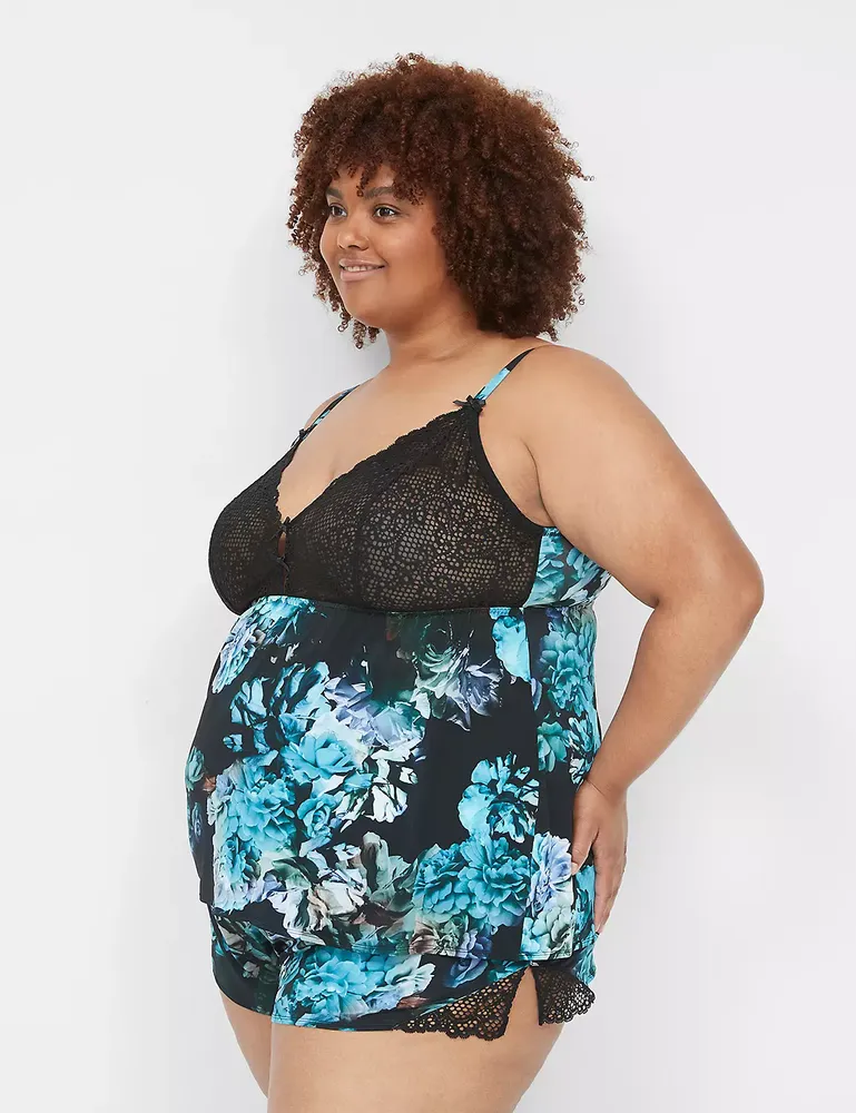 Lane Bryant Dreamycool Lace-Trim Sleep Cami / Black