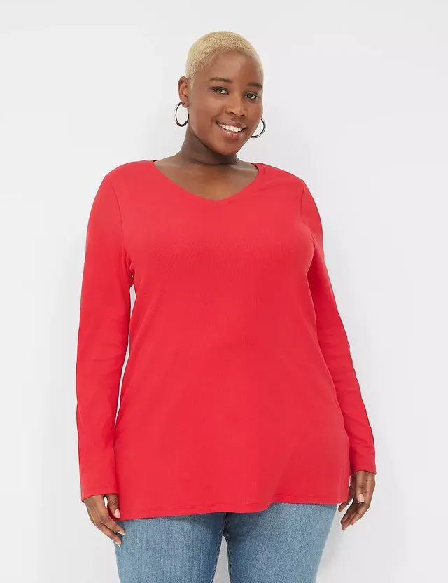 Long-Sleeve Crew-Neck Layering Tee