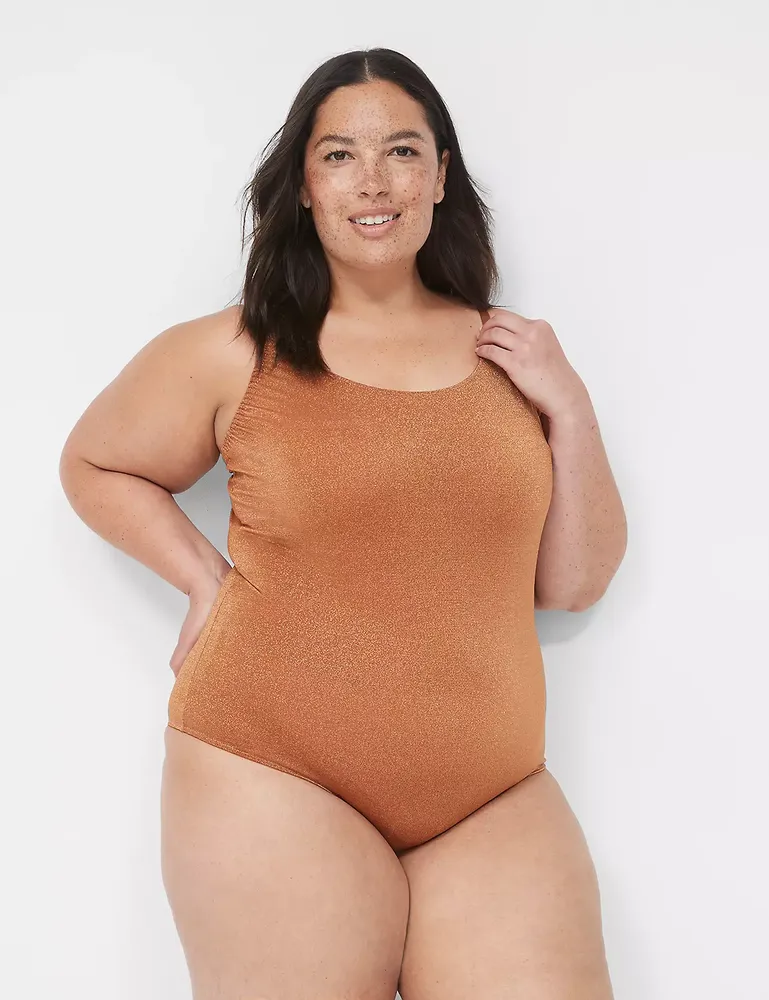 Lane Bryant Glitter Knit Bodysuit / Argan Oil