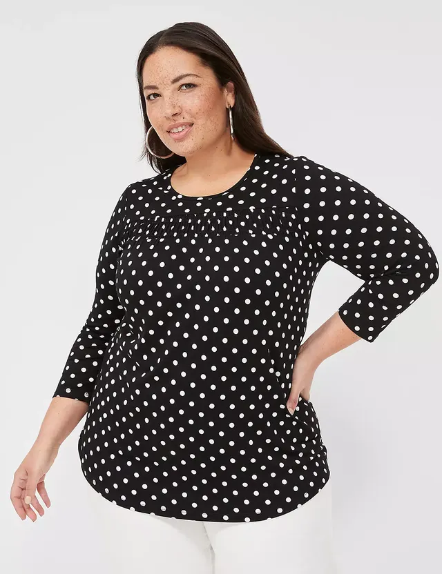 Lane Bryant Polka Dots Black Leggings Size 10 - 12 Plus (Plus