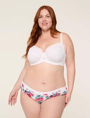 Unlined Balconette Bra with Lace