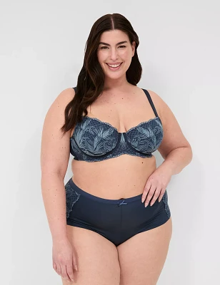 Unlined Balconette Bra with Lace