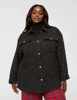 Sequin Tweed Shacket