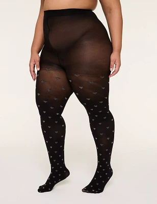 Heart Print Tights
