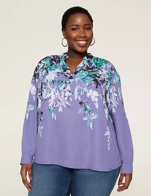 Relaxed Notch-Neck Popover Top