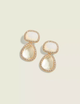 Clear Crystal Drop Earrings
