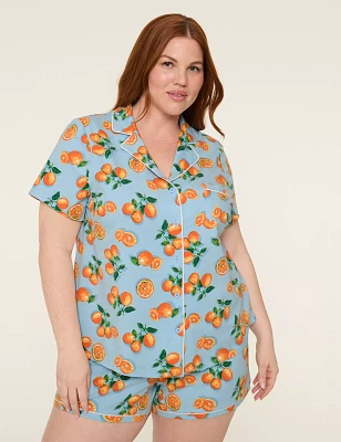 Comfy Cotton Notch-Neck Top & Short PJ Set