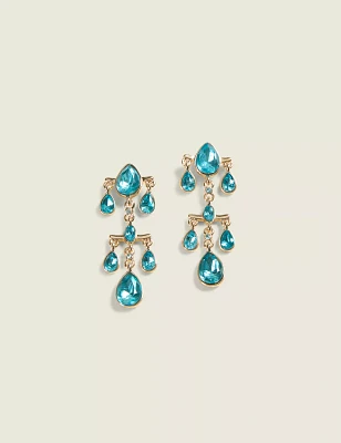 Blue Chandelier Earrings