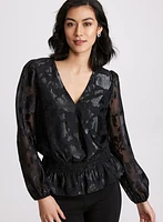 Foil Floral Blouse