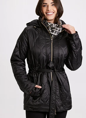 Belted Puffer Coat