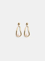 Open Teardrop Pearl Insert Earrings