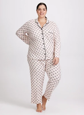 Leopard Heart Pyjama Set