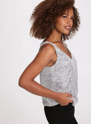 Sequin Embellished Tank Top