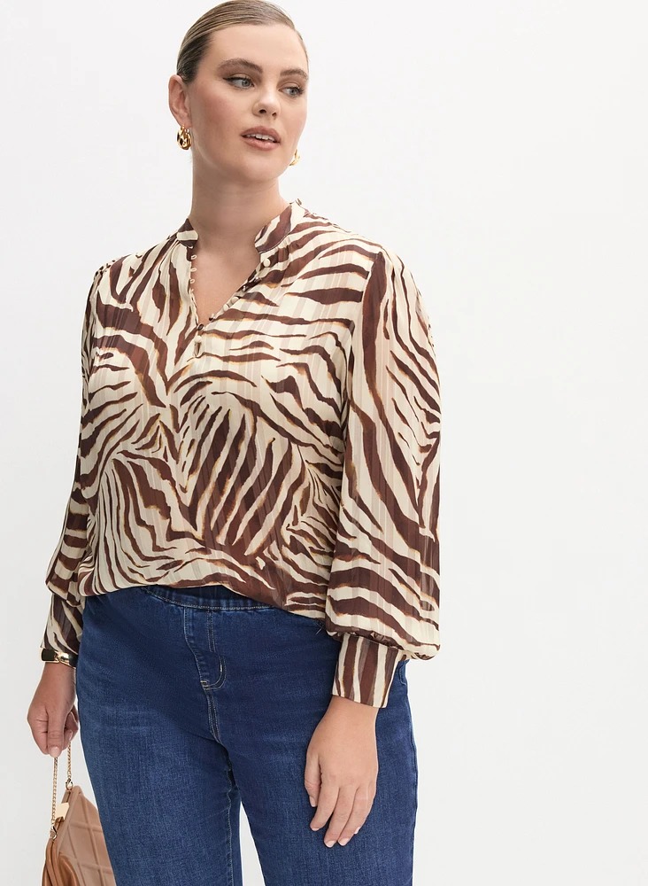 Melanie Lyne - Zebra Print Blouse