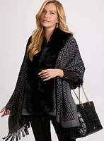 Faux-Fur Reversible Wrap