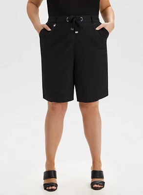 Cotton-Blend Drawstring Shorts