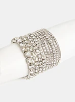 Multi-Row Crystal Stretch Bracelet