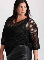 Joseph Ribkoff - Sequined Open Stitch Sweater