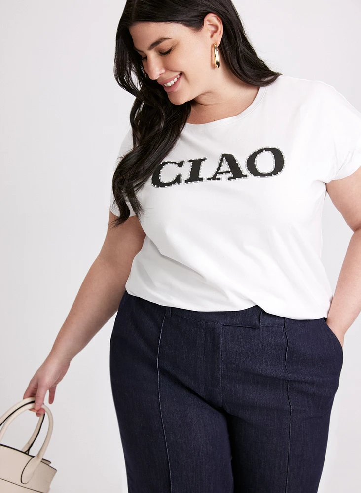 'Ciao' Cotton & Modal T-Shirt