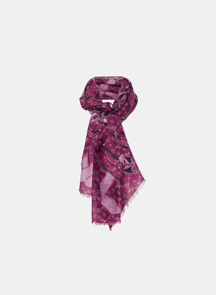 Abstract Print Oblong Scarf