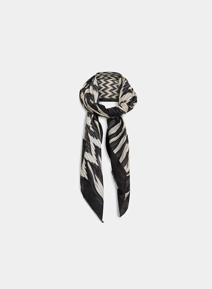 Chevron Print Rectangular Scarf