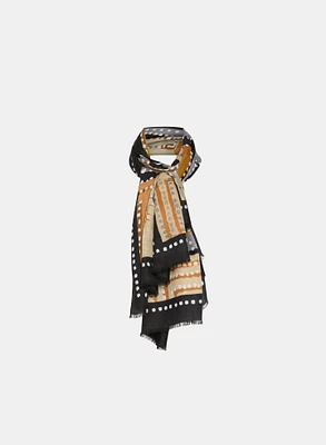 Geometric Print Oblong Scarf