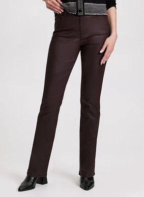 Coated Slim Leg Jeans