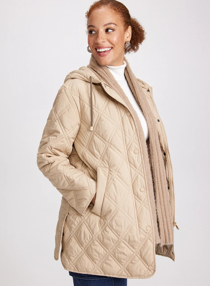 Bernardo - Hooded Quilted Coat