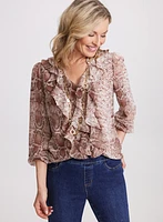 Snake Print Blouse