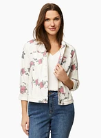 Floral Print Denim Jacket