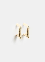 Argyle-Shape Open-Hoop Earrings