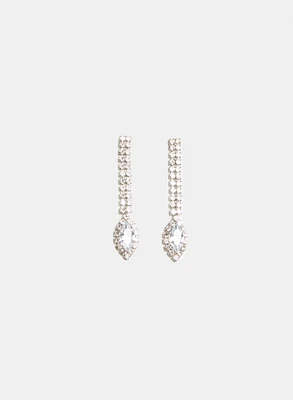 Crystal Detail Drop Earrings