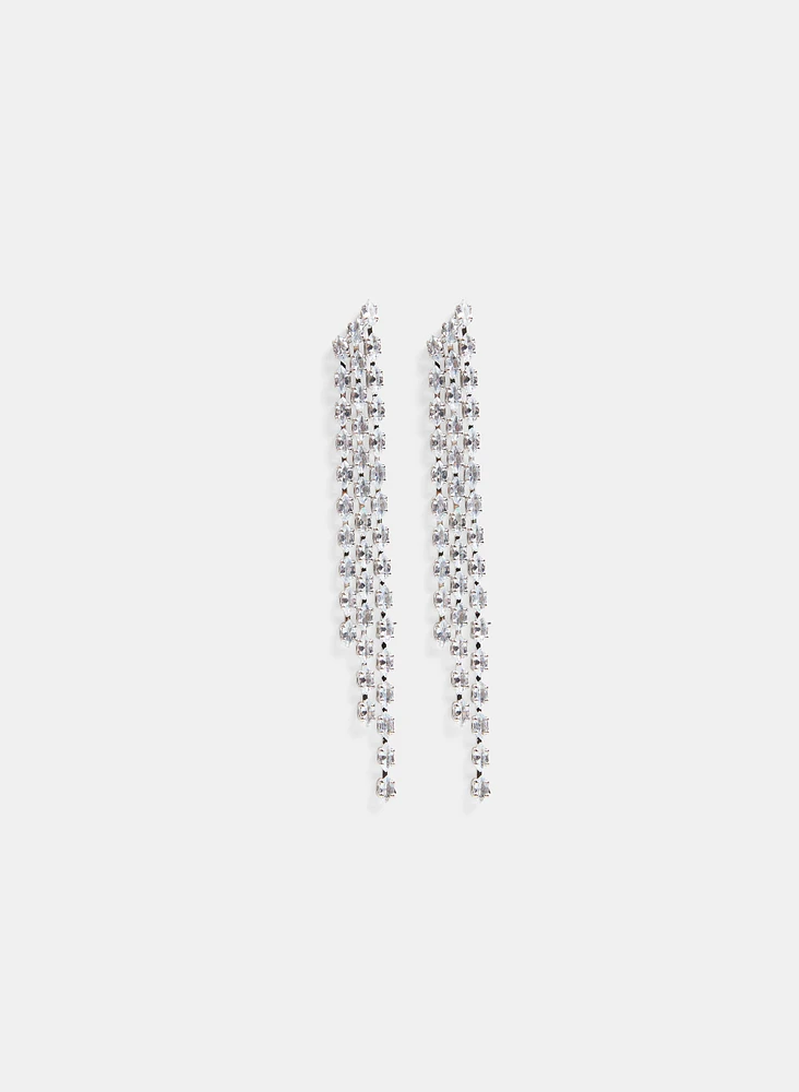 Cascading Cubic Zirconia Earrings