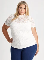 Lace Cap Sleeve Top