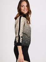 Two-Tone Lurex Sweater