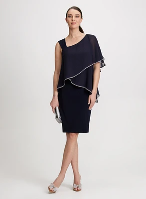 Joseph Ribkoff - Asymmetric Poncho Dress