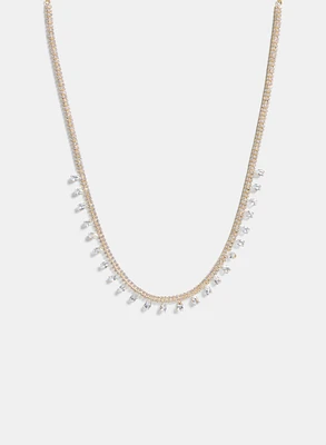 Cubic Zirconia Inset Necklace