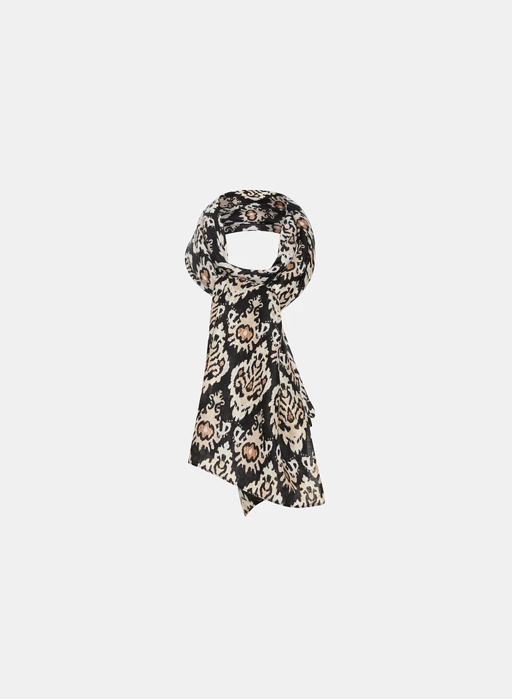 Damask Print Scarf