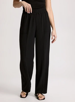 Crepe Pull-On Pants