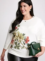 Floral Print Sweatshirt