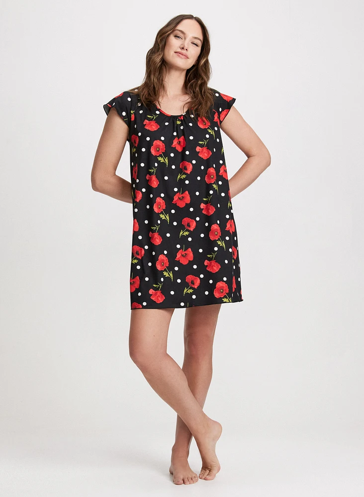 Floral Print Night Gown