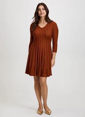 Cable Knit Sweater Dress