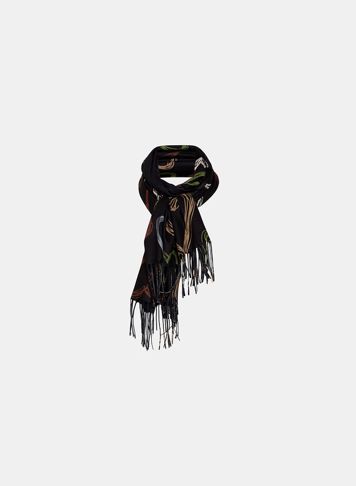 Reversible Heart Print Scarf