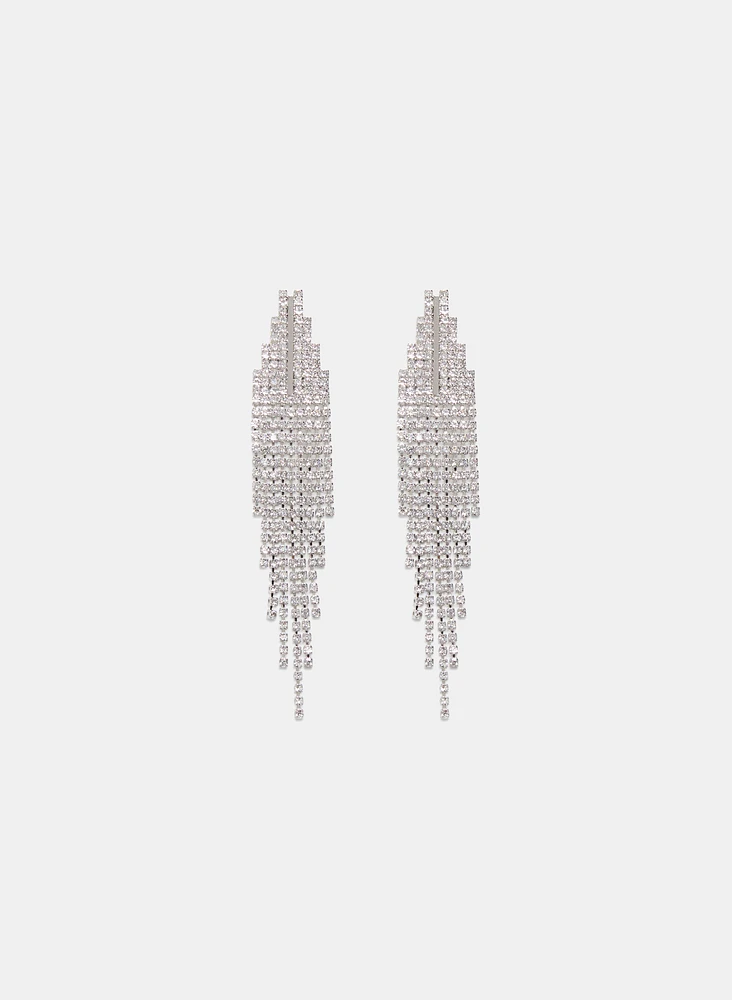 Cubic Zirconia Chandelier Earrings