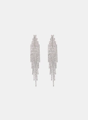 Cubic Zirconia Chandelier Earrings