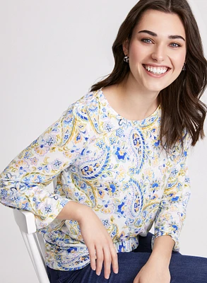 Paisley Print Top