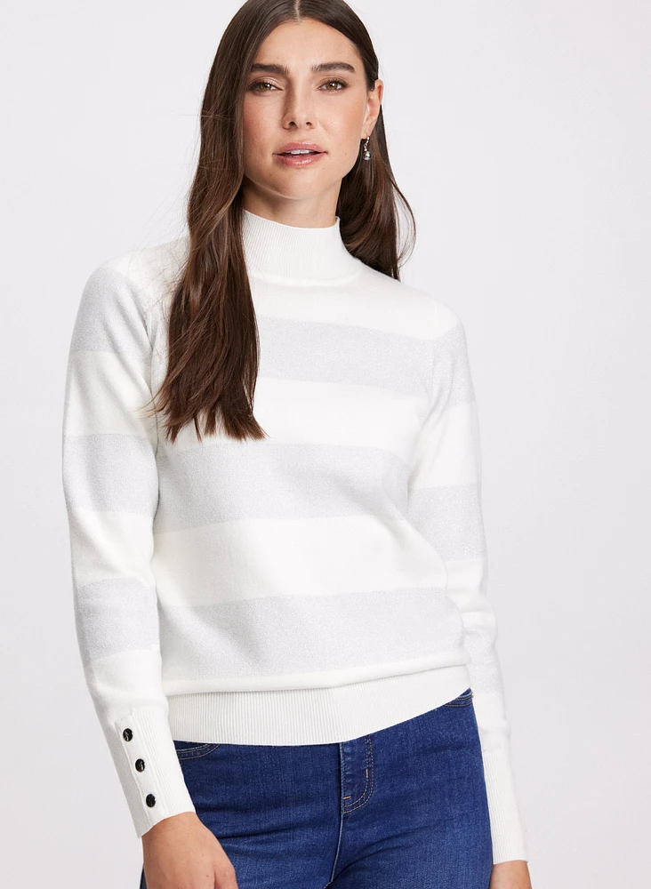 Stripe Lurex Sweater